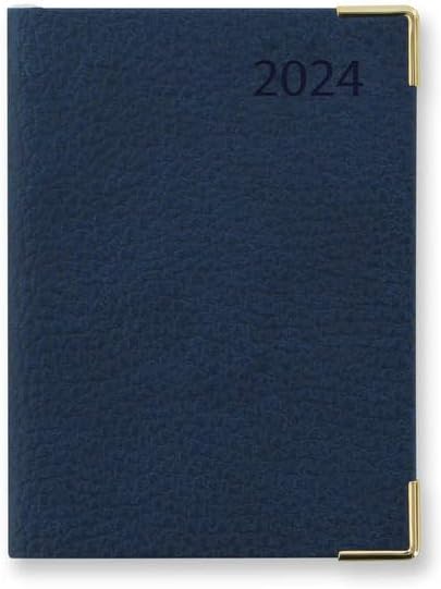 Letts Connoisseur Mini Pocket week to view 2024 diary - blue