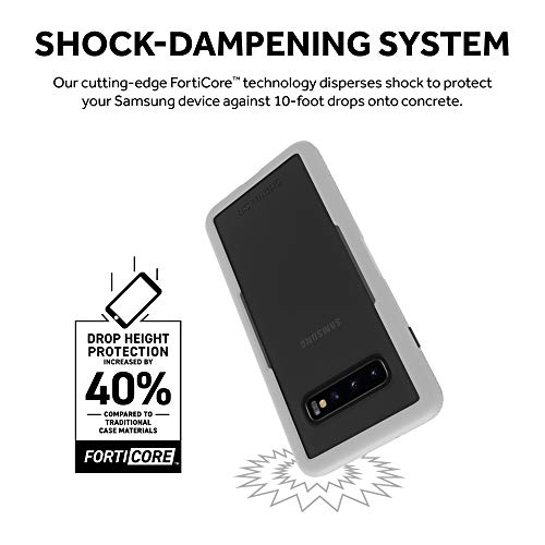 Griffin Technology Survivor Endurance Case Compatible with Galaxy S10 (Light Gray/Gray)