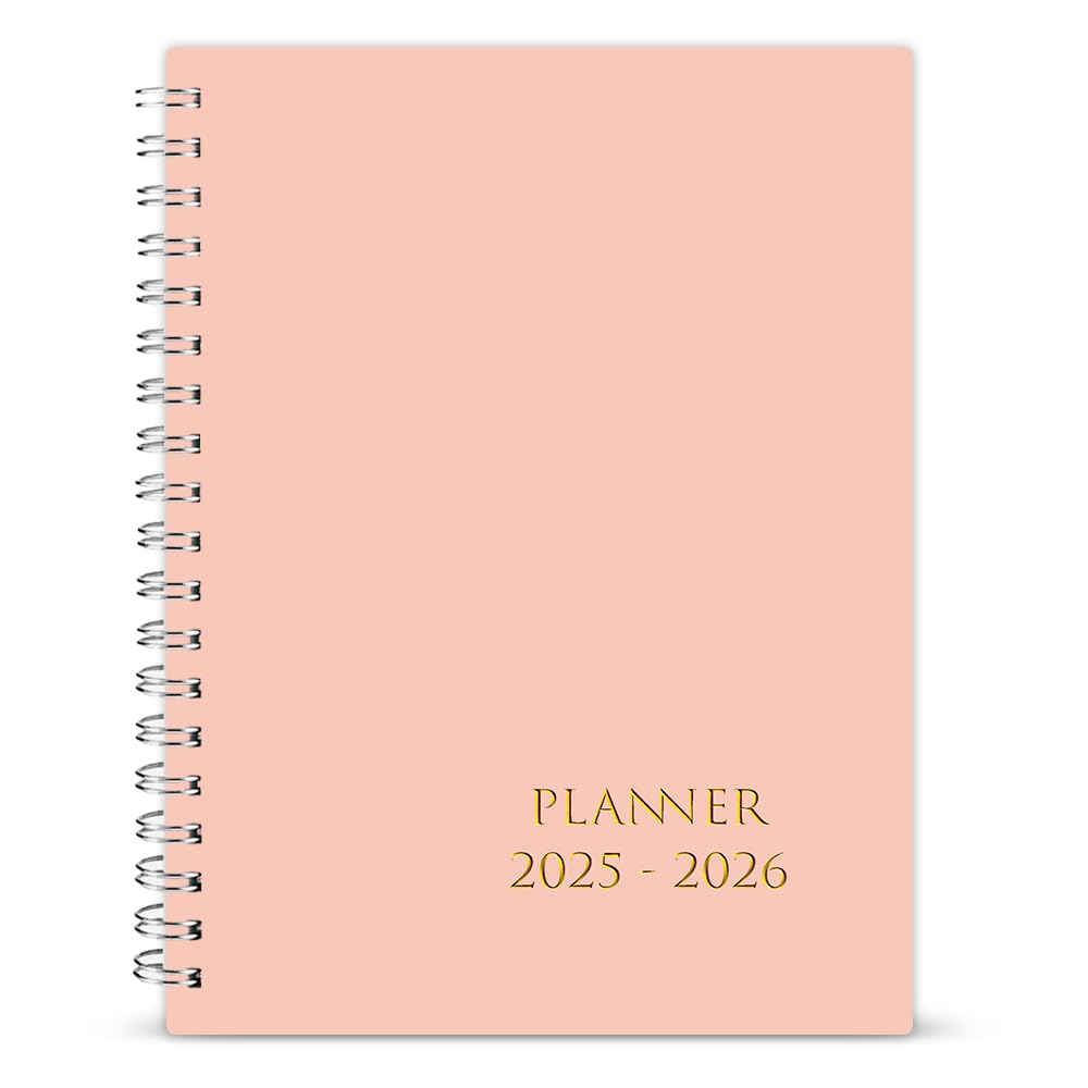 2025-2026 Planner - Weekly & Monthly Planner Runs July 2025 to June 2026, 6.25" x 8.25", 12 Monthly Tabs, 14 Notes Page, Inner Pocket, Flexible Cover