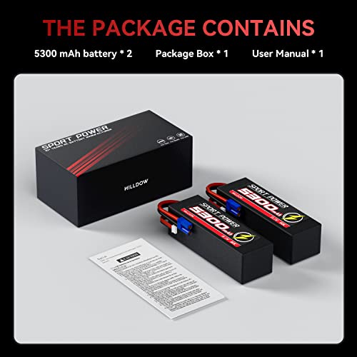 Hilldow M4 RC Batteria 3S Batteria Lipo 11,1V 40C