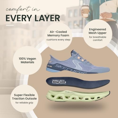 Skechers Women's Glide-Step Altus Hands Free Slip-Ins, Blue/Multi, 10 | Spring Summer Collection | Slip On Shoe - image 4