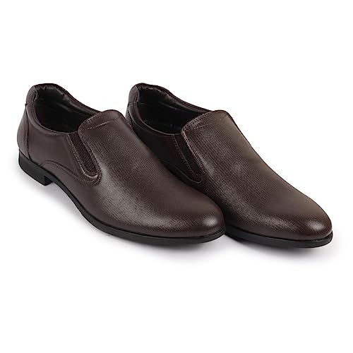 Image of FAUSTO Men Leather Formal Pull-On Shoes