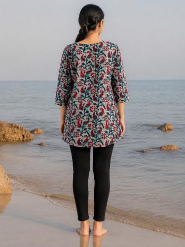 Image of feranoid Women Cotton Angrakha Kurti