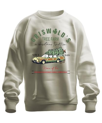 Griswolds Tree Farm Family Christmas - Weihnachten Xmas Unisex Weihnachtspullover Natur L
