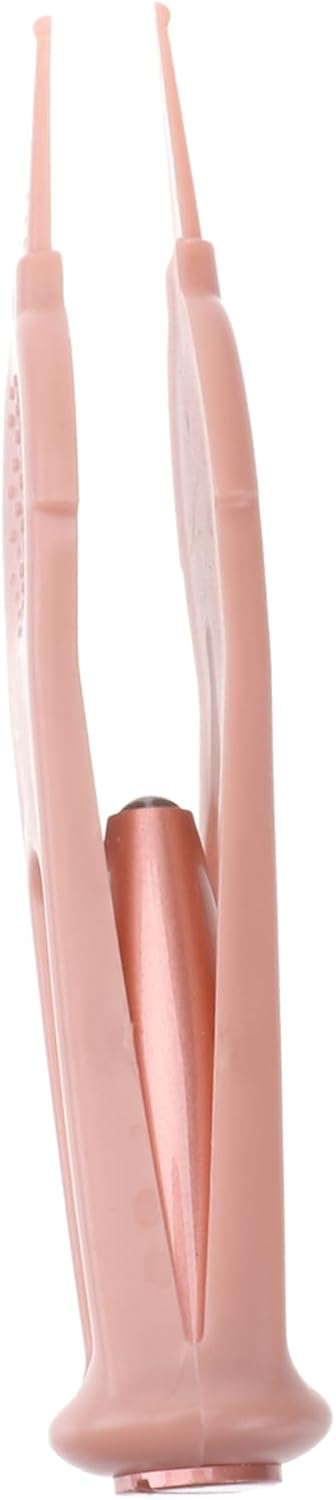 Cleaning Tweezer Clip with LED Light Stainless Steel Silicone Nose Ear Navel Eye Cleaner for Newborns Lightweight Pink Tweezer Tool