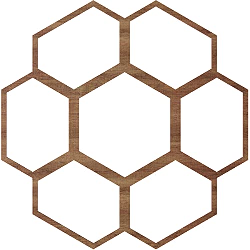 Image of Ekena Millwork 40 inchOD x 14 1 /8 inchID x 3 /8 inchT Florin Wood Fretwork Pierced Ceiling Medallion, Walnut