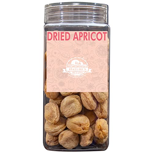 Image of inchNature's Blend Dried Apricots 400g Jar | Afghan Heirloom Variety | Sun-Dried Dark Amber Fruit | Deep Caramel-Sweet Mild Tang | High Natural Sugars inch