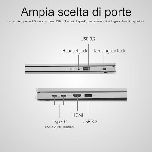 Acer Aspire Go 15 Pc Portatile I5-1334U, 16GB Ram DDR5, 512GB Ssd, Notebook, Computer Portatile Con Wi-Fi 6, Bt 5.0, 2X USB-C, Display 15.6" Full Hd, Laptop Ideale Per Ufficio, Studenti E Casa - 5
