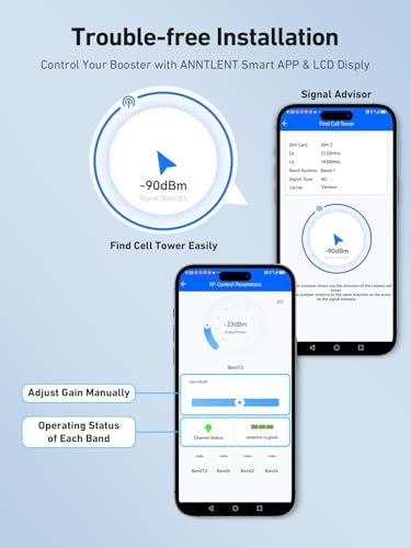Image of Cell Phone Booster for All Carriers | Smart APP & Screen Help Install | Up to 5,500 sq ft | Boosts 5G 4G LTE Signal on Band 2,4,5,12,13 and 17 for Verizon, AT&T, T-Mobile & More | FCC Approved