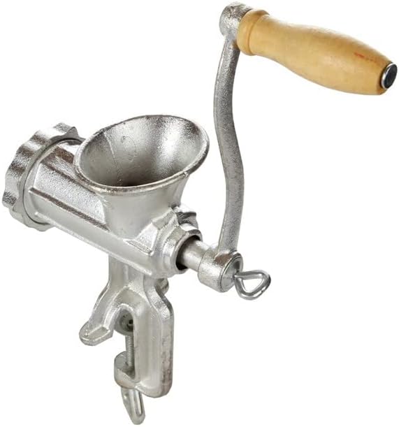 Miniatura 3 de Home-X Picadora manual de carne, abrazadera de mesa de hierro fundido resistente, picadora de alimentos, picadora de carne pequeña para uso doméstico