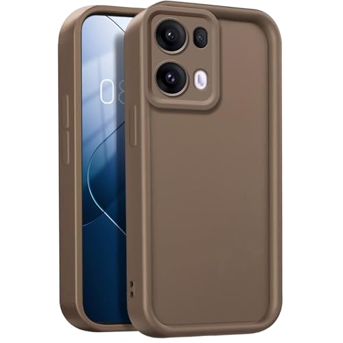 GOGME Funda para OPPO Reno 13 Pro (Reno13 Pro) 5G, Funda Protectora Completa de Silicona TPU Suave, Carcasa Antipolvo Prueba de Choques - Marrón