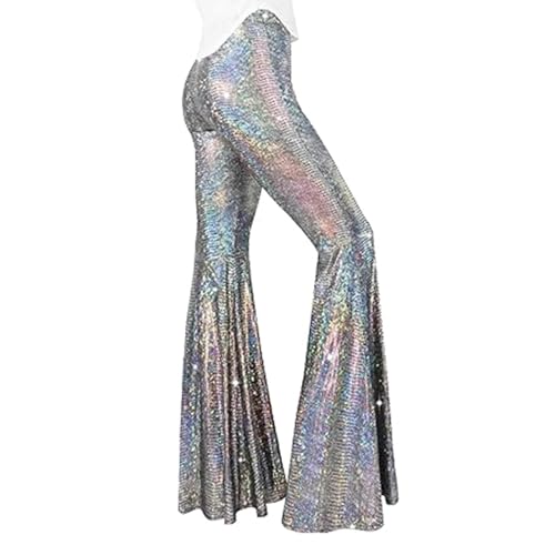 Pantalon évasé à paillettes pour sortir et faire sensation en soirée
