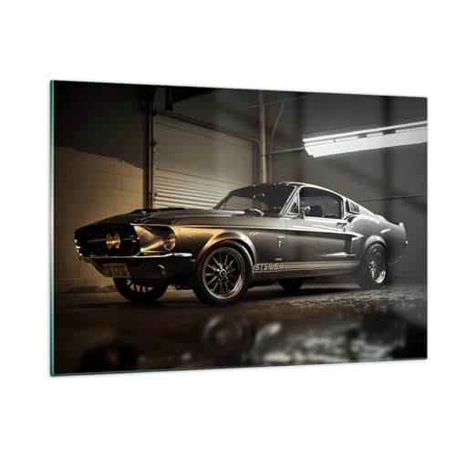 Tableau en Verre Voiture de Sport 120x80cm pour Déco Salon Horizontal