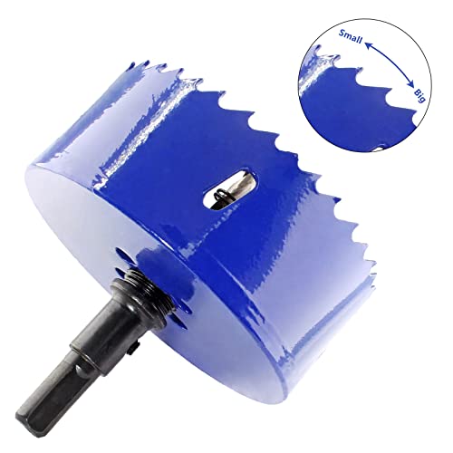 Image of Luomorgo 89mm /3 1 /2 inch Hole Saw, 1 1 /4 inch Cutting Depth | HSS Bi-Metal, For Wood Cornhole Boards, For Plastic Drywall, For Metal Sheet