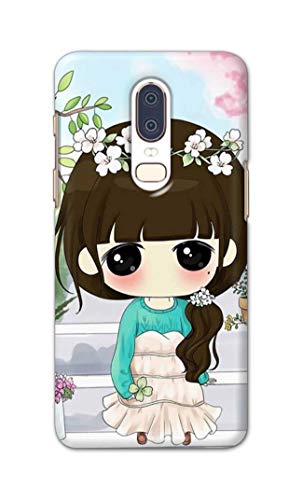 Image of PRINTFIDAA Cartoon Girl Printed Designer Hard Back Case Cover for OnePlus 6 -(RP) MVN1009