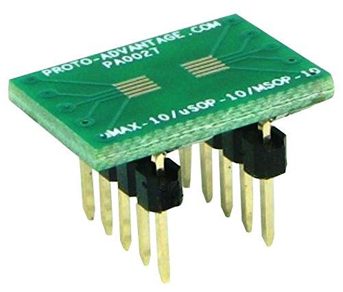 Adaptateur, MSOP-10 à DIP-10, 0.65MM | PROTOTYPING Boards/BREADBOARDS PCB, 1 X Qté - PA0027