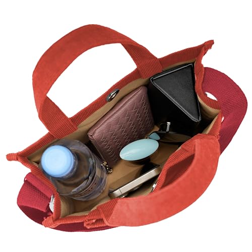 REDSINDA Corduroy Tote Rust Red