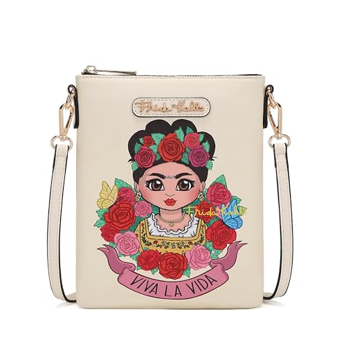 Frida Kahlo Official Licensed Artwork Crossbody Bag (Beige)
