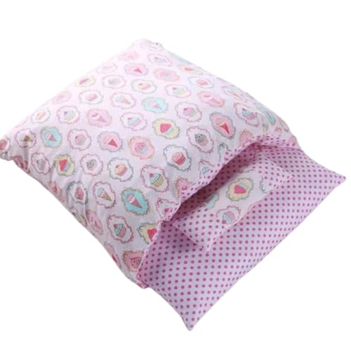 YAKINO 猫用ベッド 猫用寝袋 犬 猫 ペット用ベッド 冬 防寒 あったか 猫用寝具 ペットマット 猫ハウス クッション 猫ベッド ペット用品 ベッドタイプ 猫用寝具 猫布団 枕付き ふわふわ あったか 布団 (アイスクリーム,XL(75*60cm))