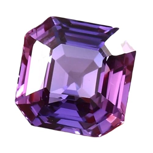 Saphir violet de Ceylan Asscher 10x10mm pour personnaliser vos colliers et bagues fait main