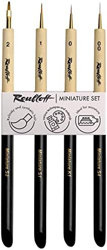 Set Pennelli Professionali Sintetici Roubloff - 6 Pennelli A Punta Fine Per Dettagli (00, 0, 1, 2, 2.5, 3)