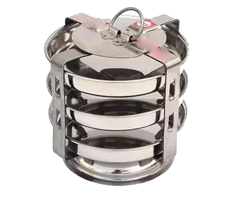 Image of BLeaf Stainless Steel-3 Plate Thatte Idli Stand (3 Plate, 3 Idli)