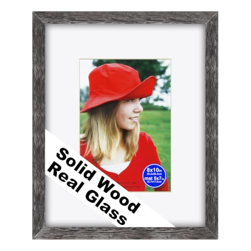 RPJC 3.5x5 inch Picture Frame Made of Solid Wood High Definition Glass for Table Top Display and Wall Mounting Photo Frame