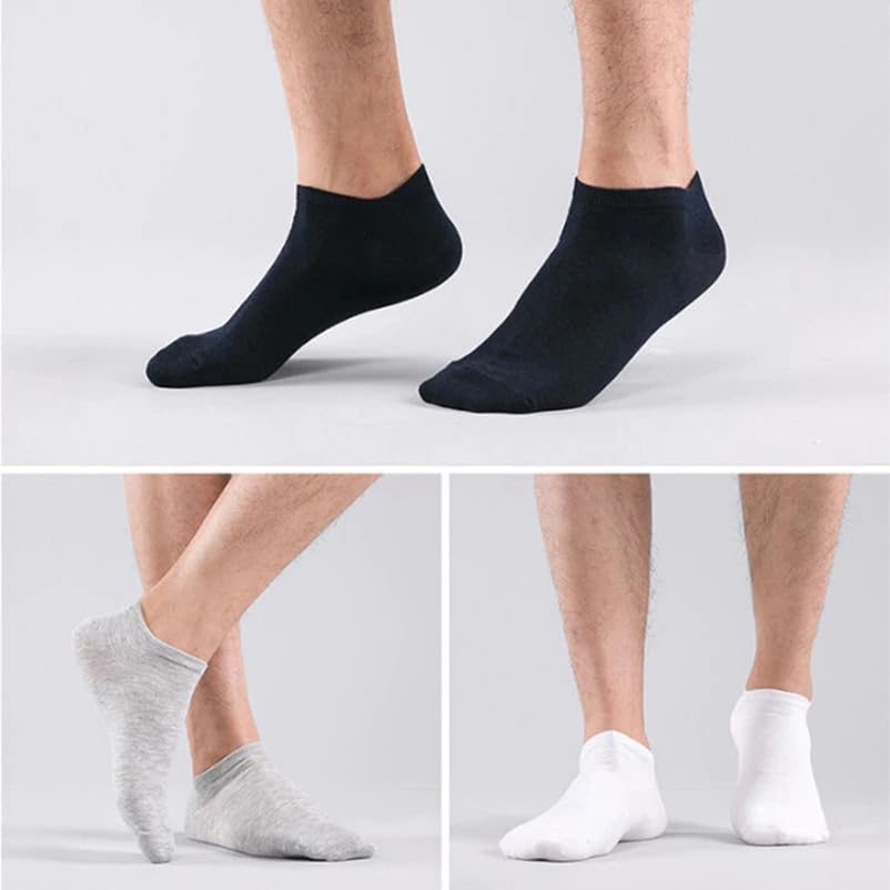 Image of Plain Ankle Length Socks for Men & Women | Unisex Low Cut Socks in Soft Pure Cotton Fabric | Stretchable, Breathable & Comfortable DailyWear Sock| Pack of 5