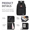 Black Backpack for School - 17.3 Inch Lightweight Daypack for Teen Boys & Girls, Simple Bookbag for Women & Men, Kids Book Bag, Mochilas Escolares para Nios