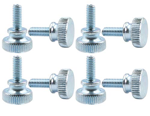 Lby LBY-061-8 30Pcs Knurled Hand Screw, M4 X 10Mm Flat Knurled Head Fully Threaded Thumb Screws cover