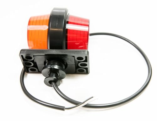 Web Truck Feu de gabarit Old School Tuning Suspendu Feu de Position 12V 24V Neon Couleurs Orange et Rouge pour Camion Voiture Remorque, Remorque, Caravane etc. 1 pièce