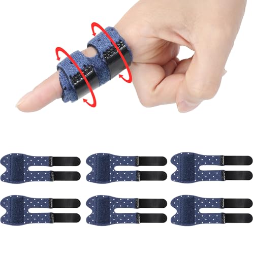 Trigger Thumb Splints, Breathable Finger Splint, Blue 6pcs