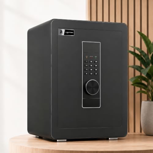Image of Amazon Basics Pro Gross Capacity - 51L (Net - 46L), Digital Password Safe Locker Box for Home & Office | Electronic Security Locker Safe With Motorized Locking, Strong Steel Body, Anti Theft Design
