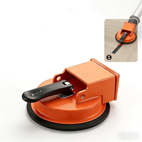 Floor Gap Tool 2026: Upgraded Heavy-Duty Flooring Gap Repair Tool with Enhanced Vacuum Suction CupLaminate, Wood, Vinyl, LVP and Tile Flooring Gap PullerPlank Installation Tool for Joint (1, Orange)