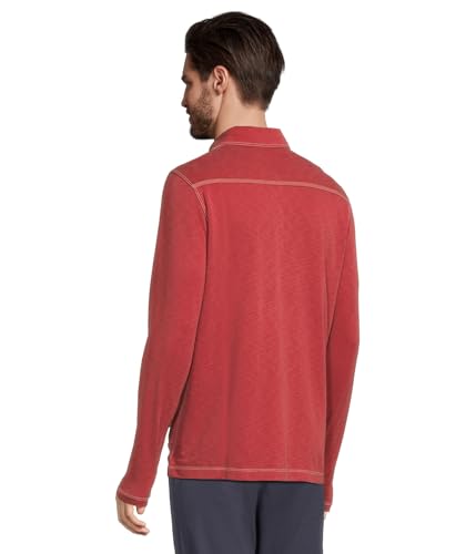 Johnston & Murphy Men's Vintage Slub Long-Sleeve Polo3