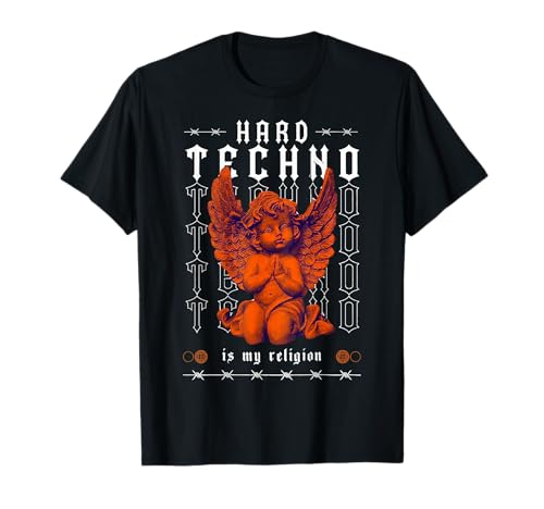 Hardtechno Es Mi Religión Oscuro Techno Rave Hard Techno Camiseta