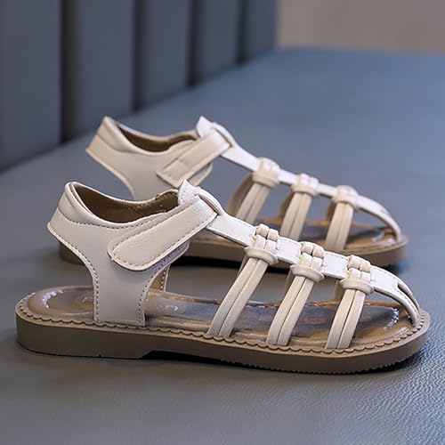 Girl Summer Woven Soft Bottom Roman Wrapped Head Sandals Shoes Summer Shoes for Girls Size 22