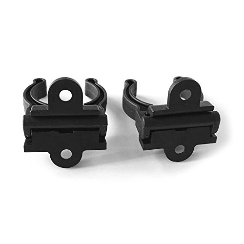 Suporte de pá, Andoer 2 peças de suporte de remo de canoa preta para caiaque clipes de plástico de m