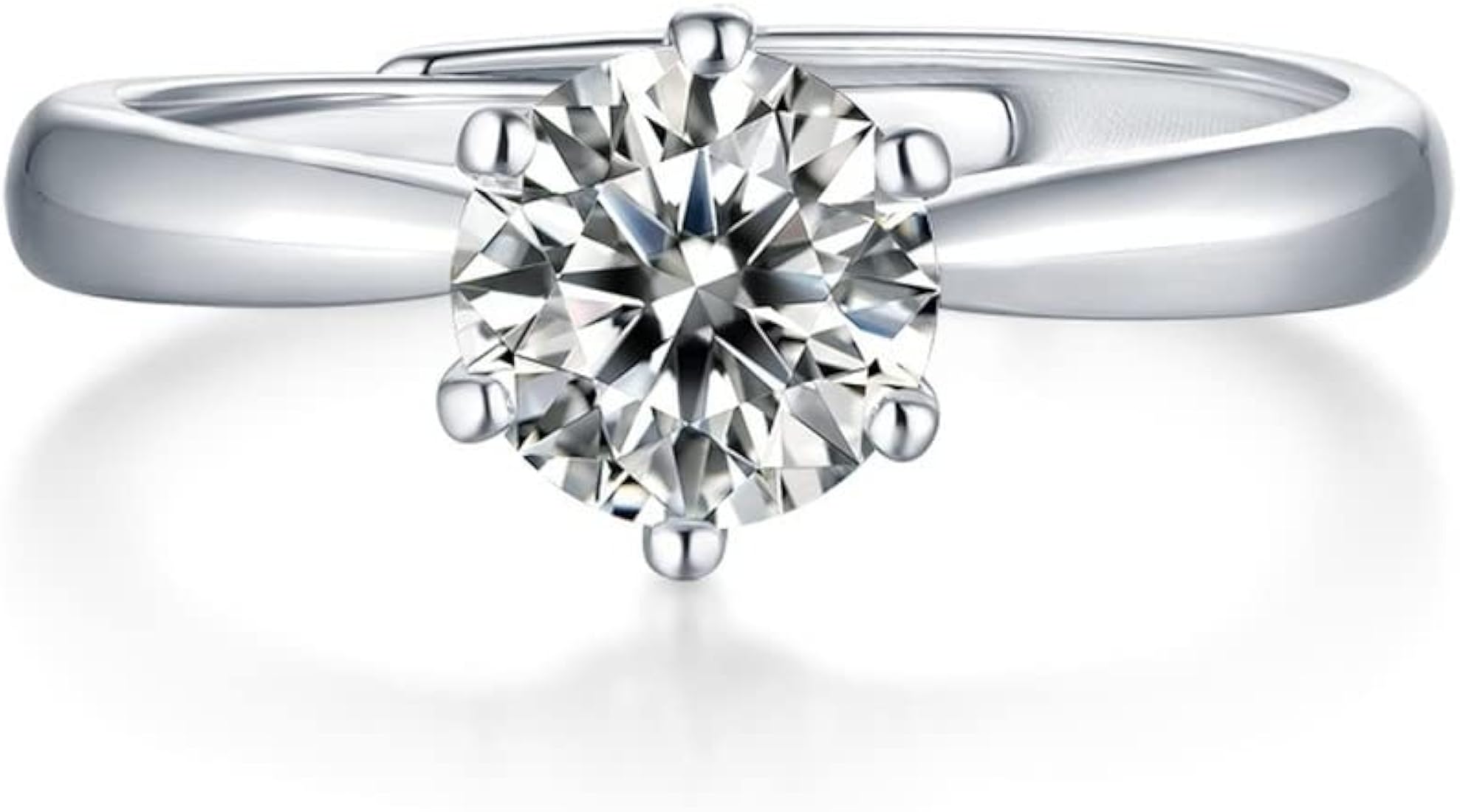 【SHINGYODO】1-5カラット モアサナイト レディースリング S925シルバー エンゲ—ジリング VVSクラリティ Dカラー エクセレントカット ダイヤモンドと見分けのつかない モアッサナイト指輪 MOISSANITE ジュエリー フリーサイズ 婚約/結婚/プロポーズ/宴会/母の日ギフト