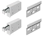 Hanging Bracket + Wall Hanger Plate 63mm Kitchen Cabinet Cupboard Wall Mounting & Overhead Wall Hanging 150kg Load Capacity x2