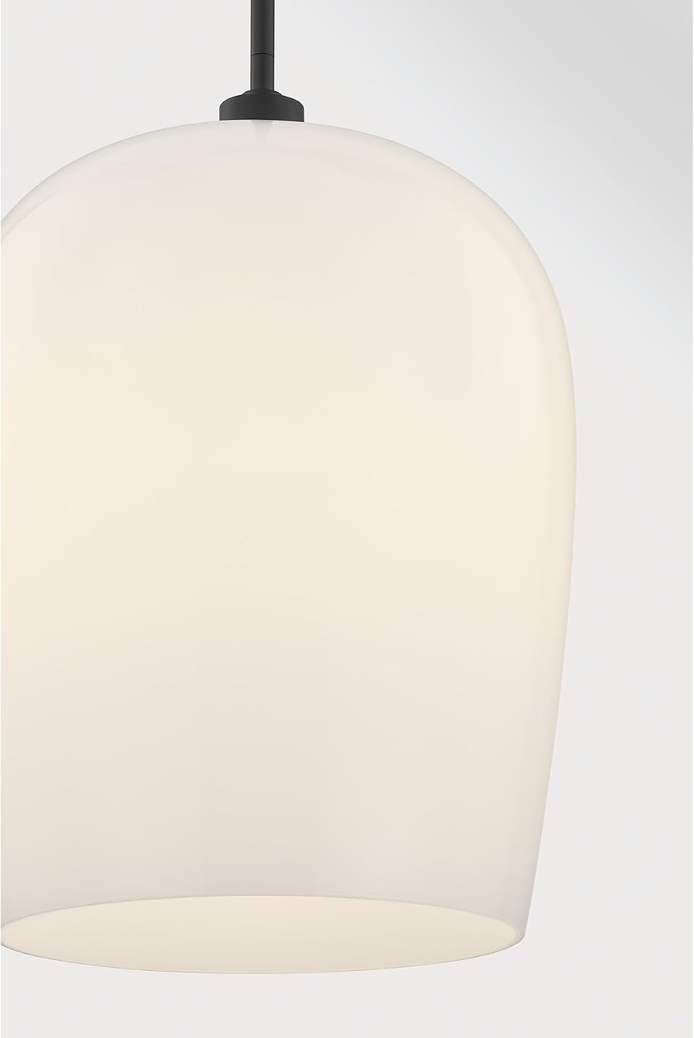 Savoy House 7-7209-1-89 Livingston White Opal Glass Pendant, 1-Light 60 Watt, 23" H x 16" W, Matte Black