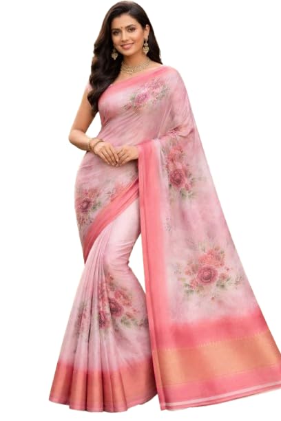 Silk Saree for Women Traditional Pattern Soft Fabric with Blouse Piece Elegant Look-picture-51