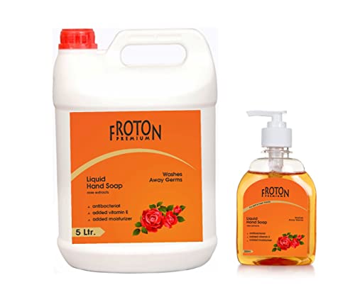 Image of Organic pH-Balance Moisturizing Rose Liquid Hand Wash with Refreshing Fragrance, Complete Protection for Soft & Gentle Hands 5 litre & 250ml Freebie (Rose(5L+1 Free)