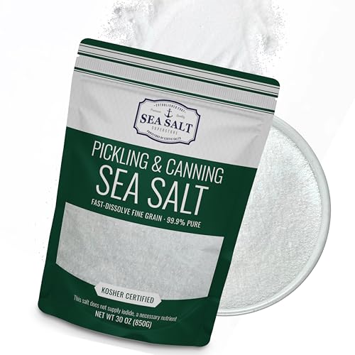 Sea Salt Superstore Pickling & Curing Salt, Fine Kosher, Non-Iodized, 30 oz