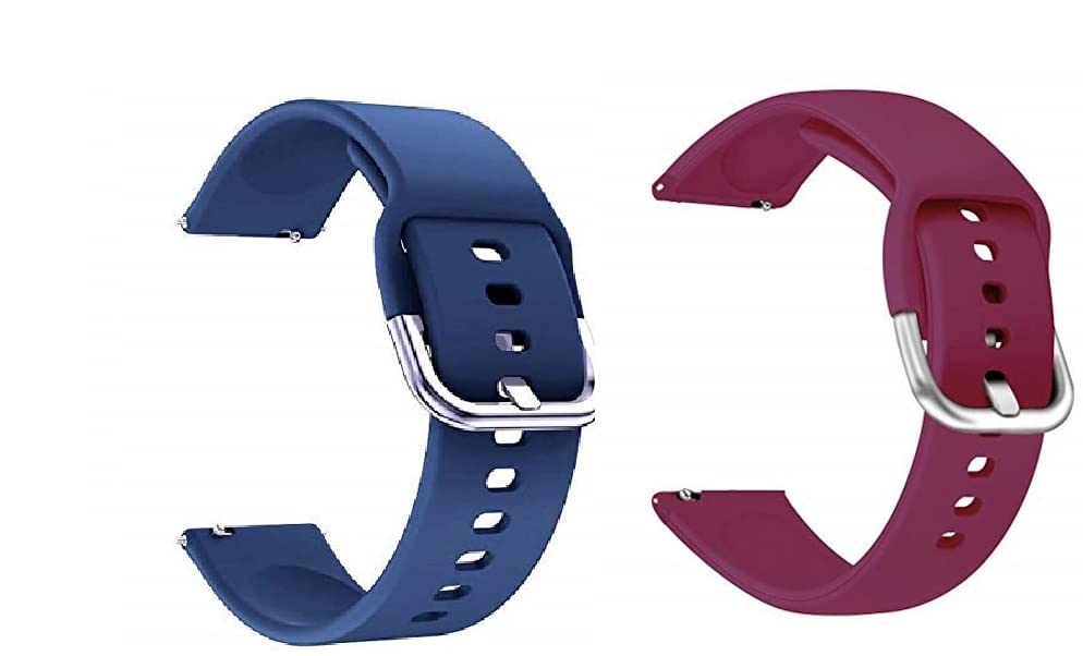 Waylon Watch Straps Compatible for Realme Techlife Watch S100 | Watch 2 | Watch 2 Pro | Watch 3 | Watch 3 Pro | Watch S | Watch S Pro | Techlife Watch SZ100 Smart Watch (Pack of 2) (Navy&Wine) (B0BM7Z85PL) Amazon Price History, Amazon Price Tracker