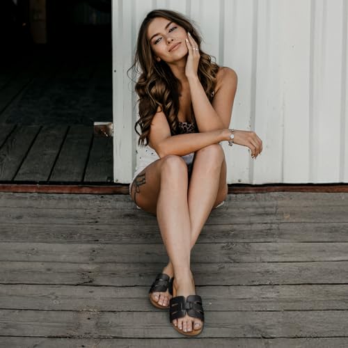 Image of ATHMILE Sandals for Women 2026 Vacation Womens Sandals Dressy Summer Flats Sandals Women Slides for Party Wedding Beach