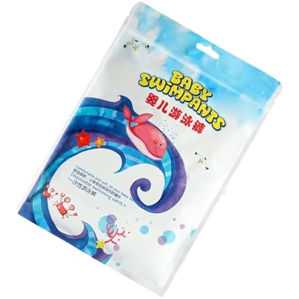GOWENIC Baby Swim Jednorazowa Obcisła Pieluszka z Elastycznym Pasem dla Malucha do pływania. Materiał z Włókniny (L)