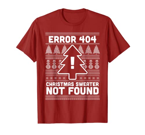 Ya en mundofriki.es: Error 404 feo suéter de Navidad no encontrado - Computer Nerd Camiseta