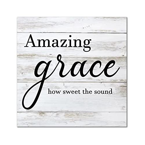 Plaque bois Amazing Grace décoration murale rétro de qualité - 2