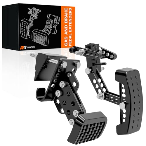Rogierra Gas and Brake Pedal Extenders for Short Drivers People Pedal Extenders for Cars Go Karts Ride-On Toys Adjustable to Any Angle Solution-Steel & Rubber Construction
